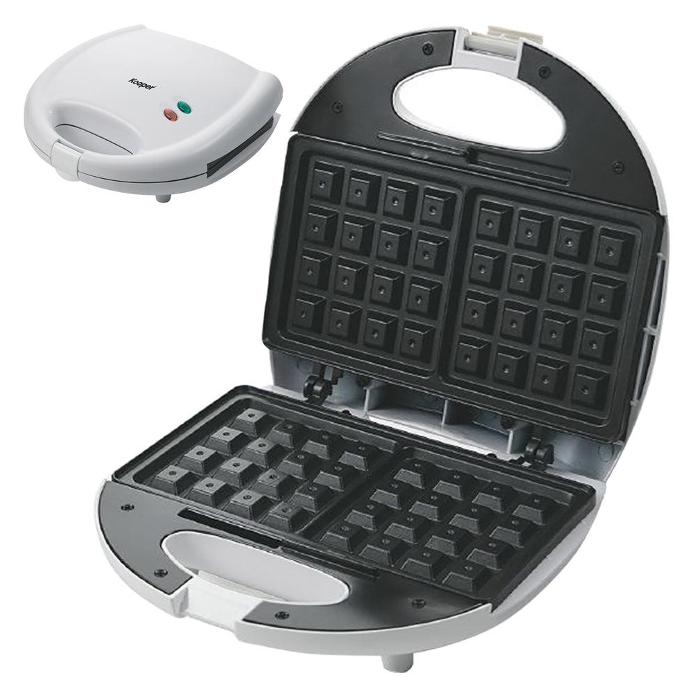 TOSTIERA ELETTRICA PER WAFFLE 'WOW-FLE' 750 W - rivestimento bianco-CASALINGHI-Ecanshop