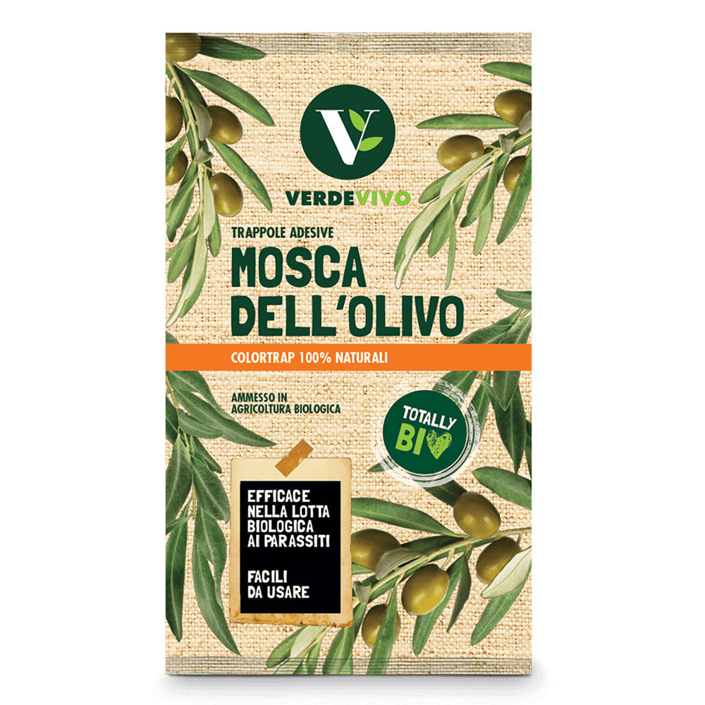 TRAPPOLA CROMOTROPICA ADESIVA MOSCHE DELL'OLIVO scatola 3 pezzi + 3 feromoni-Trappole e topicidi-Ecanshop