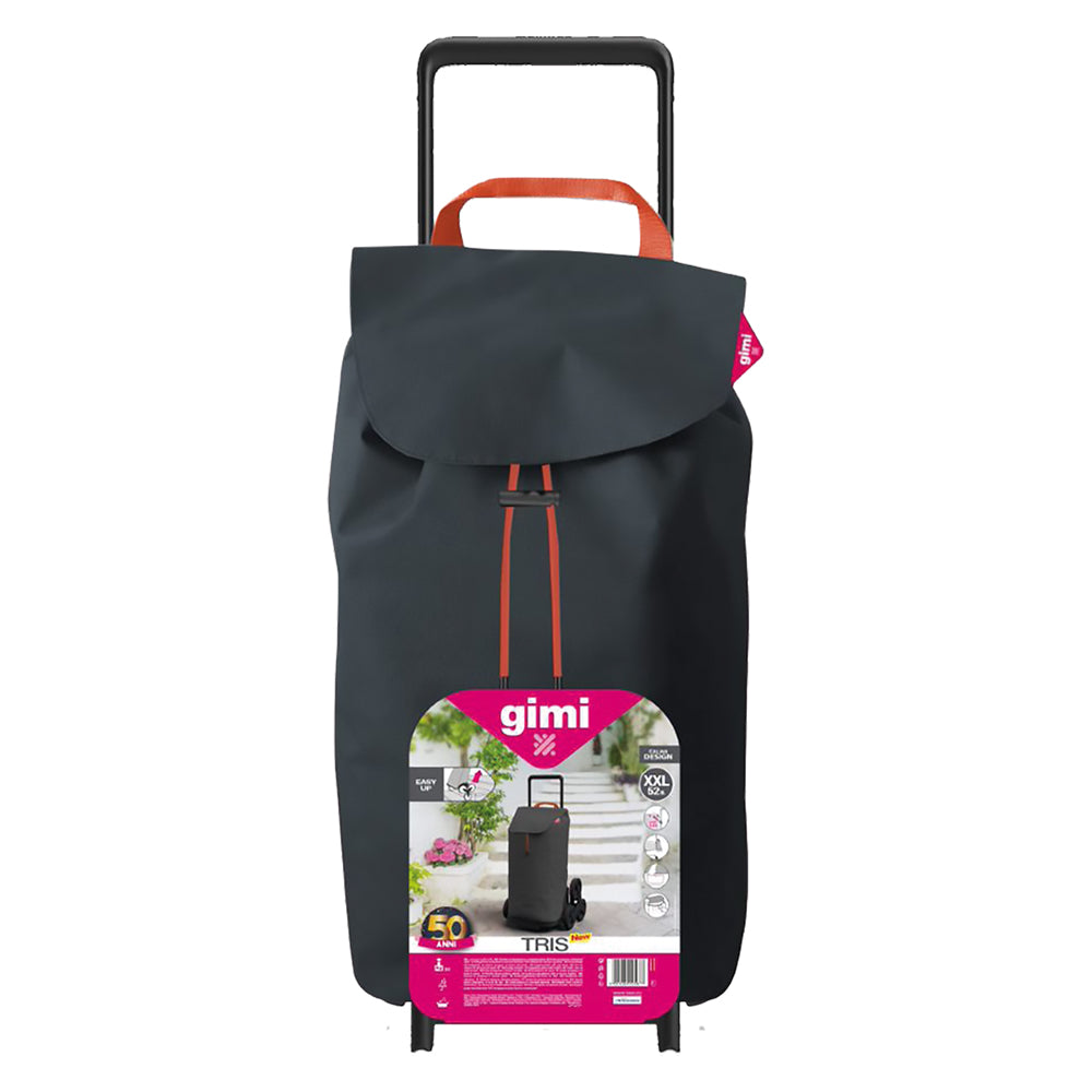 TROLLEY PORTASPESA 'TRIS' colore grey eboni-Tempo libero-Ecanshop