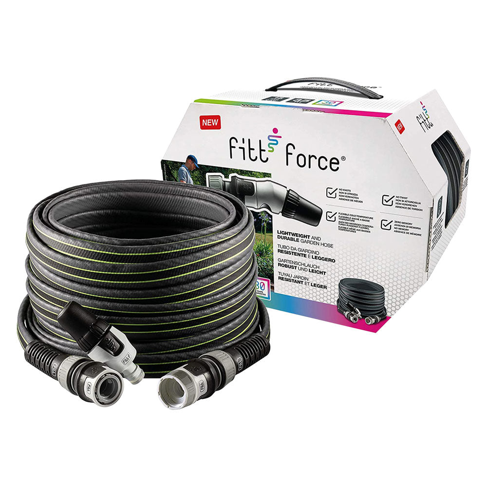 TUBO PER GIARDINO IN KIT 'FORCE' 25 mt. - grigio-Raccorderia da giardino-Ecanshop