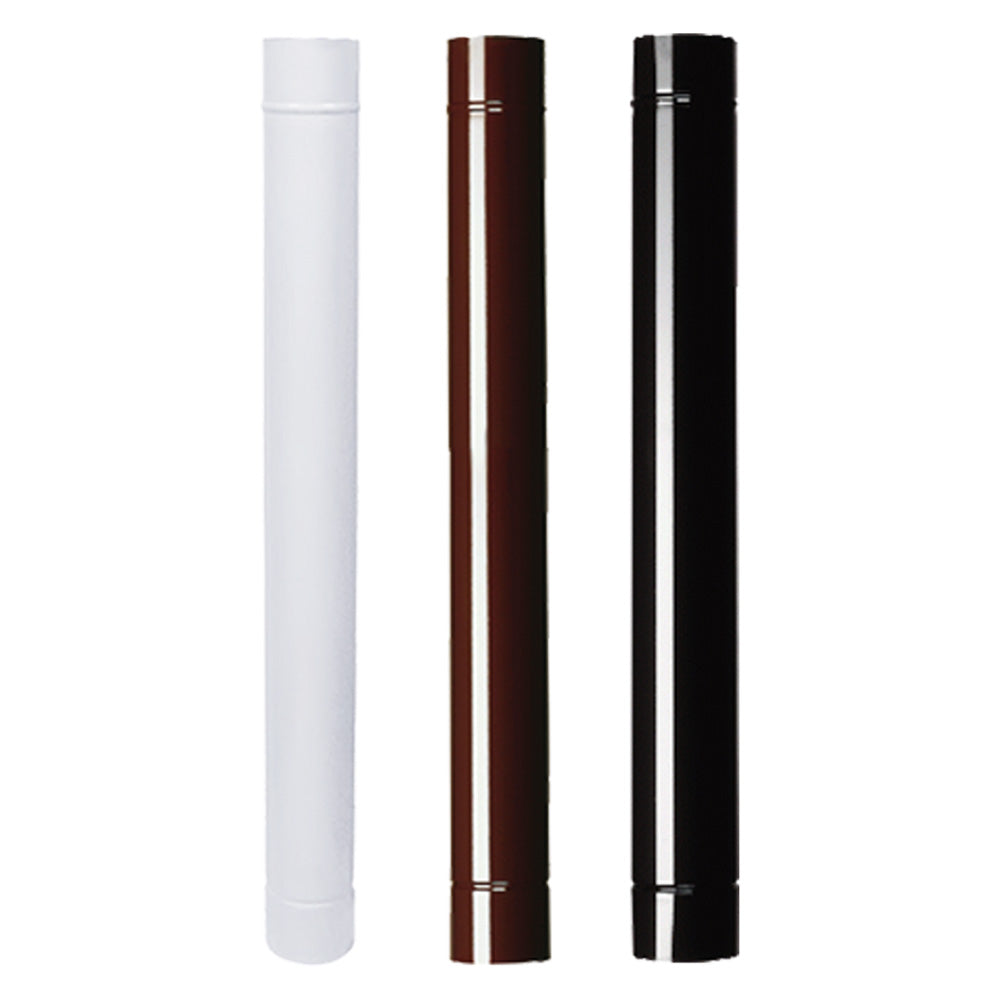 TUBO SMALTATO PER STUFE cm 100 ø 10 bianco-Fumisteria smaltata e accessori-Ecanshop