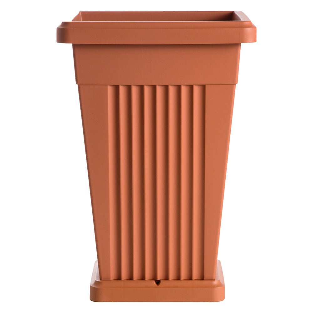 VASO 'PIRAMIDE' cm 40 x 40 x h 59 Lt. 50 terracotta-Arredo giardino e terrazzi-Ecanshop