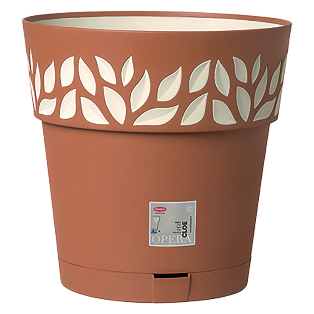 VASO TONDO 'CLOE' ø 25 x h.25 - grafite/grigio luce-Arredo giardino e terrazzi-Ecanshop