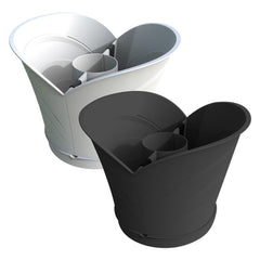 VASO 'TULIPANO' IN SET cm 34,5 x 19 x h 30 Lt. 5 - grigio-Arredo giardino e terrazzi-Ecanshop
