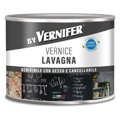 VERNICE ACRILICA BASE ACQUA LAVAGNA 'VERNIFER' Ml. 500 - antracite (4809)-Smalti e altre vernici-Ecanshop