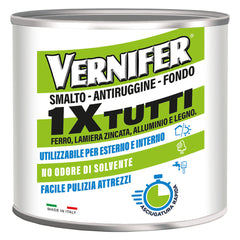 VERNICE ANTIRUGGINE ACRILICA 'VERNIFER 1 X TUTTI' Ml. 500 - grafite antichizzato (4609)-Smalti e altre vernici-Ecanshop