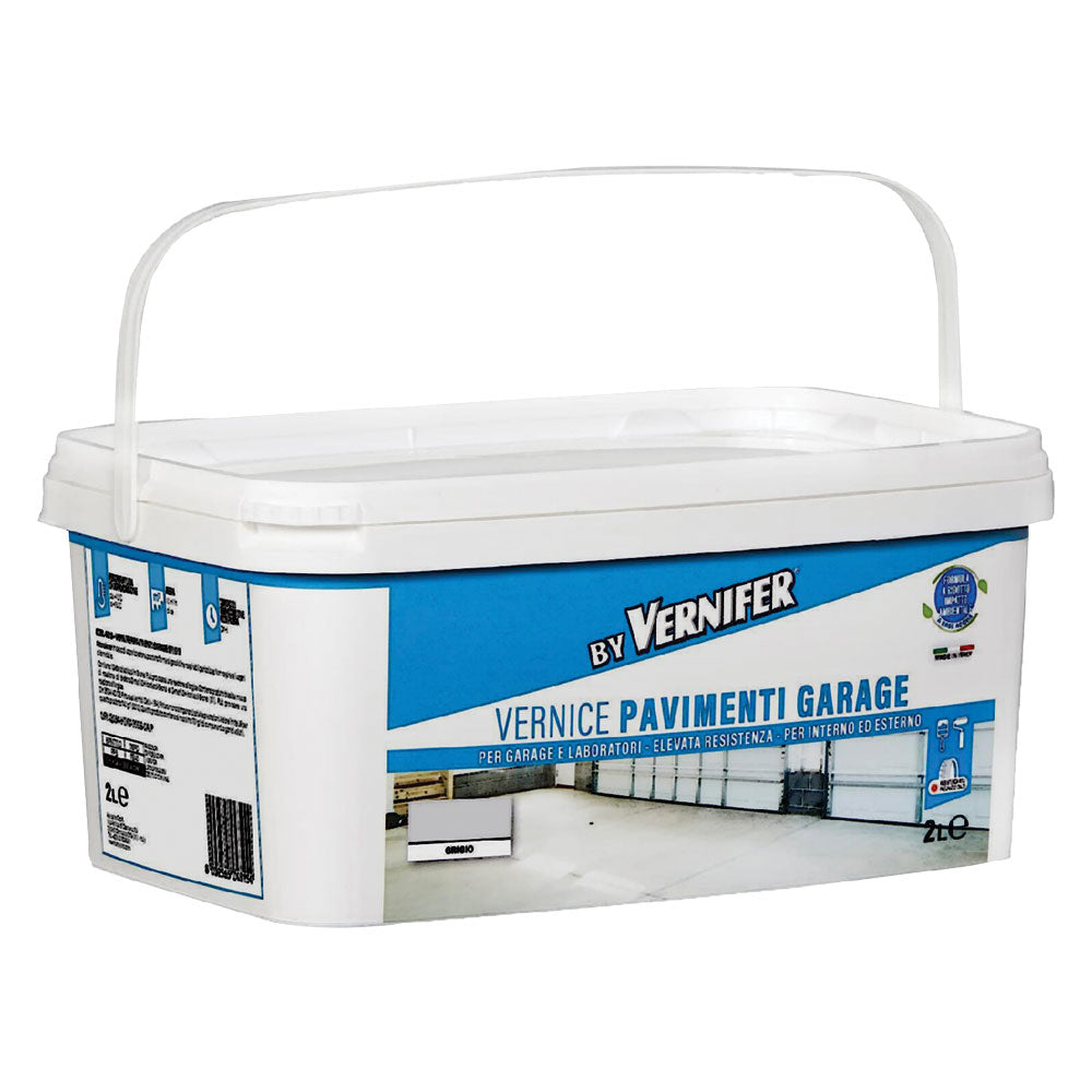 VERNICE BASE ACQUA PAVIMENTI GARAGE 'VERNIFER' Lt. 2 - grigio (4815)-Smalti e altre vernici-Ecanshop